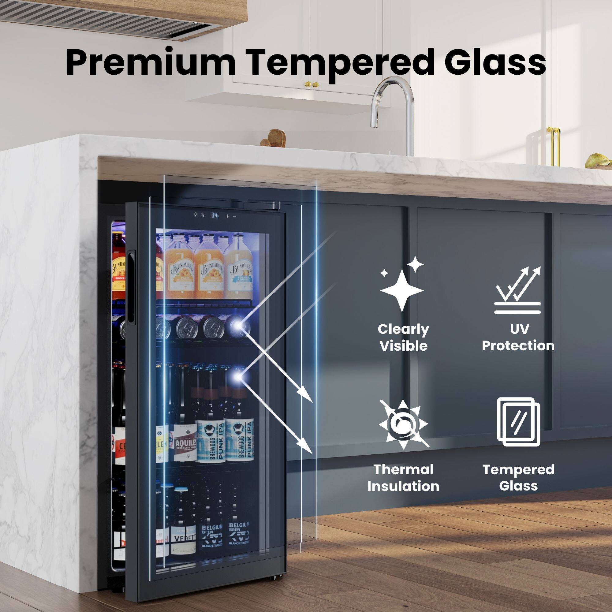 Premium Tempered Glass

- Clearly Visible
- UV Protection
- Thermal Insulation
- Tempered Glass