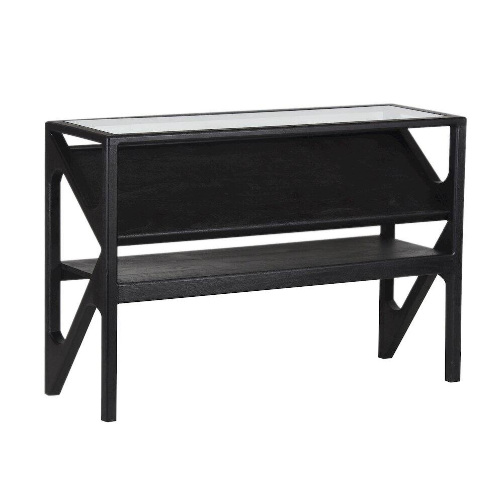 Alt View 2. Porter Designs - Canberra Solid Mango Wood Console Table - Black.
