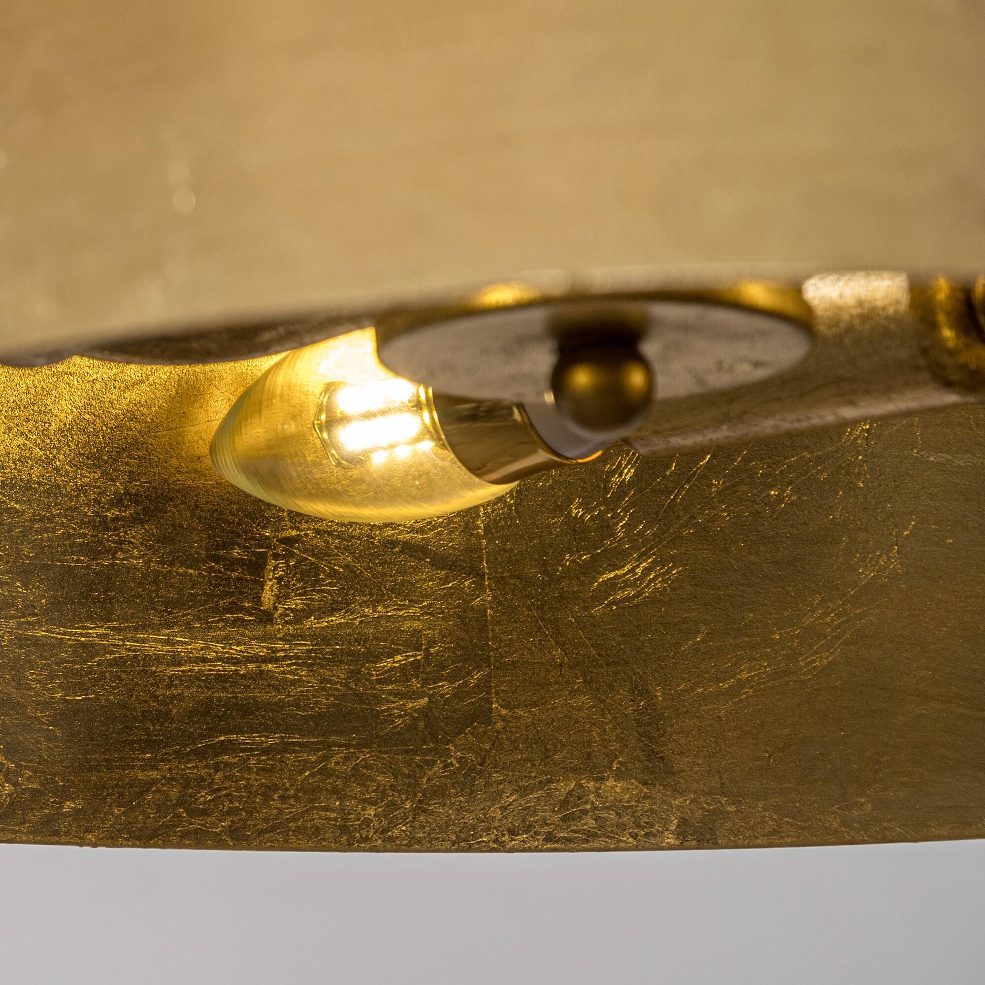 Alt View 3. Parrot Uncle - 15-inch 3-Light Golden Semi Flush Mount Lighting - Gold.