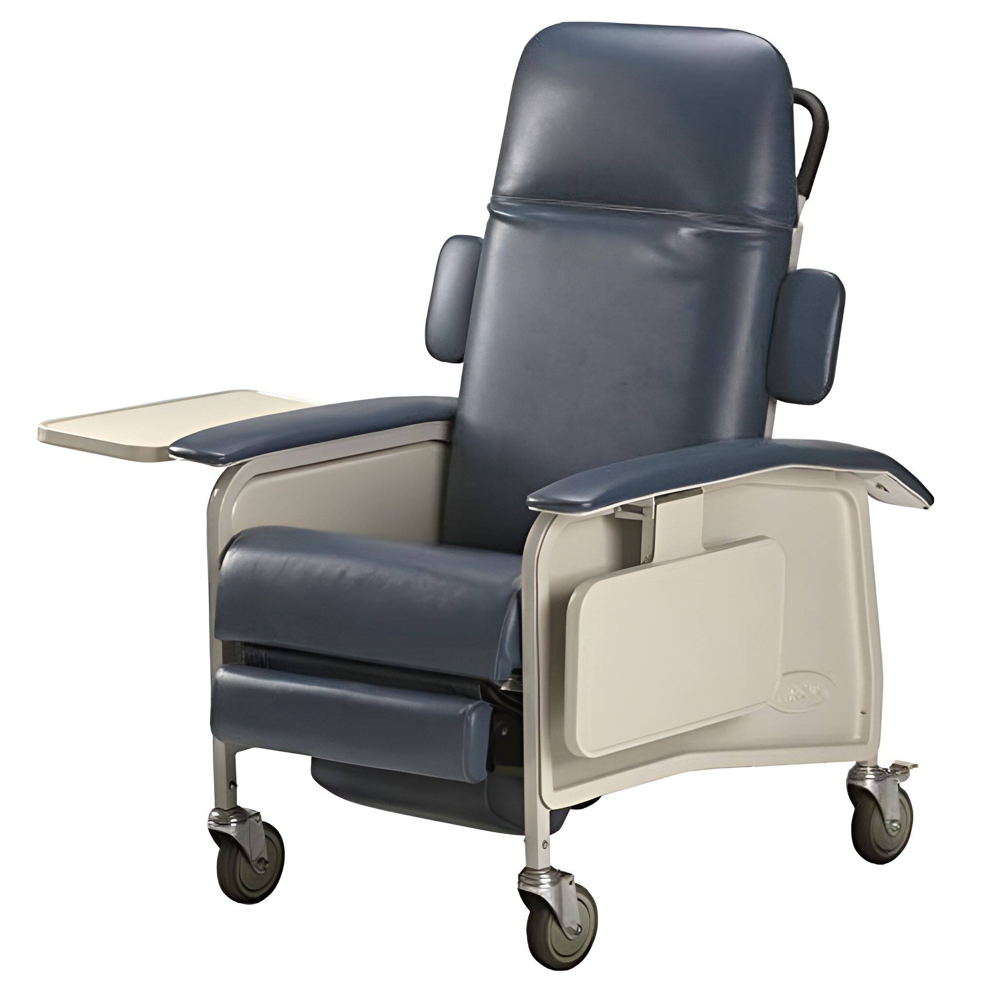 Front. Invacare - IH6065A/IH61 3‑Position Recliner Deluxe Adult Chair comfortable adjustable support - Blue Ridge.