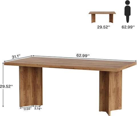 Tribesigns Farmhouse Work Table with Engineered Wood Construction and ...