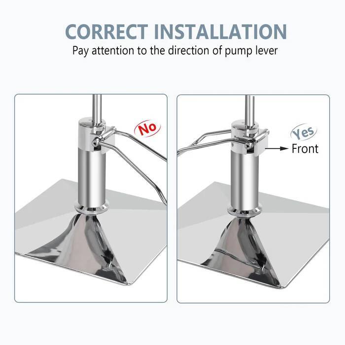 CORRECT INSTALLATION  
Pay attention to the direction of pump lever  

No  
Yes  
Front