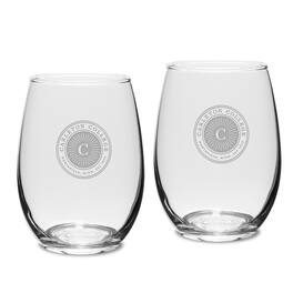 Jardine - Carleton Knights 15oz. 2-Piece Stemless Wine Glass Set - Multicolor