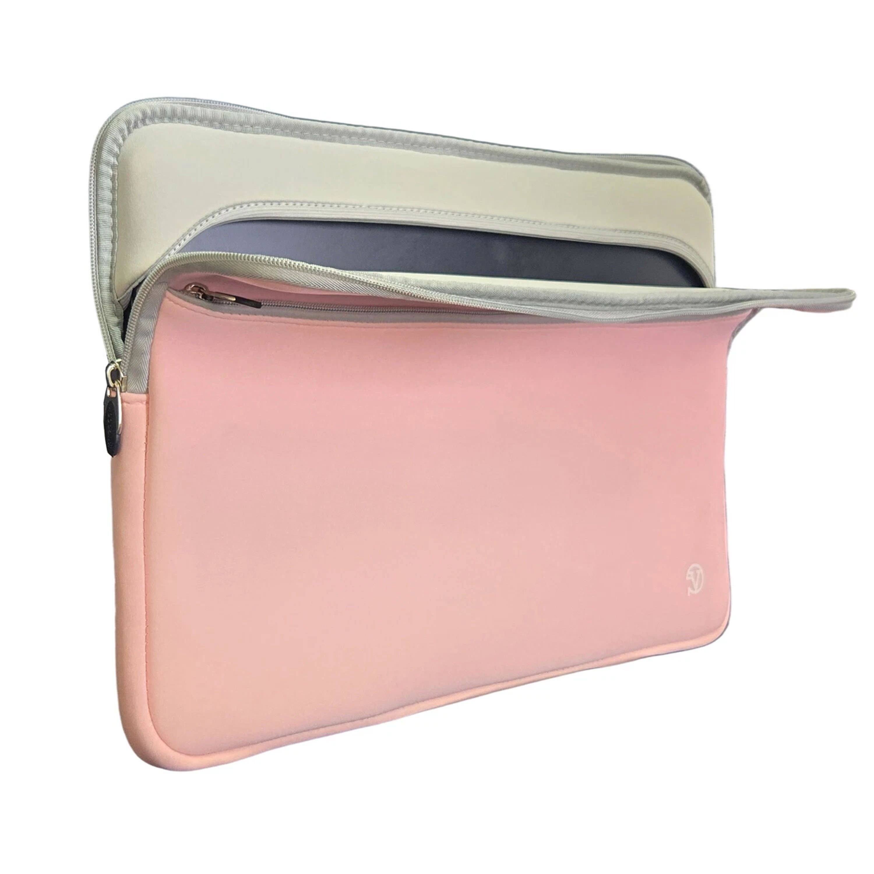 Left. Kitcheniva - Neoprene Laptop Sleeve Case Bag For 17" Laptop Beige - Beige.