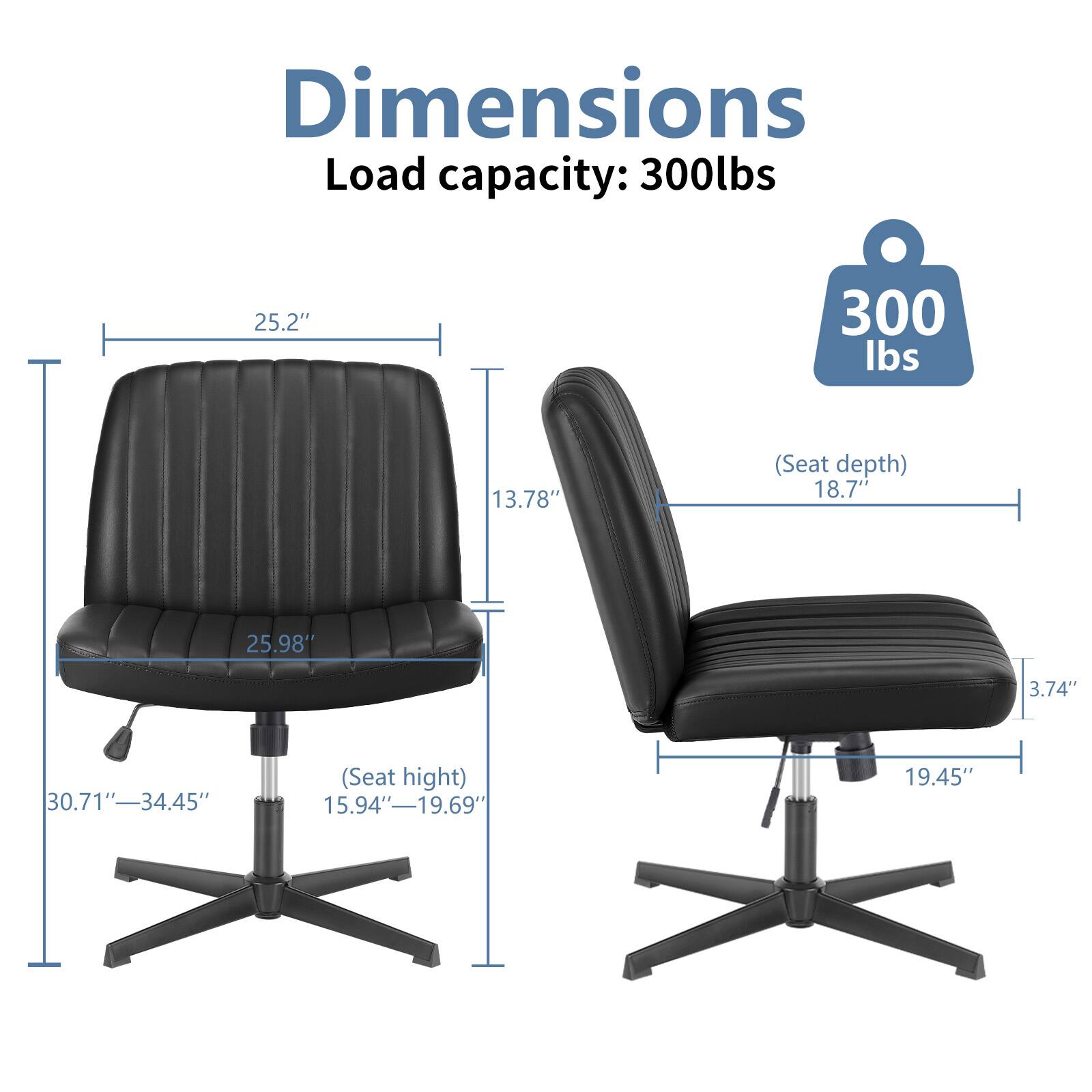 Dimensions  
Load capacity: 300lbs  
25.2"  
13.78"  
25.98"  
3.74"  
30.71"-34.45"  
18.7"  
15.94"-19.69"  
19.45"