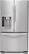 Front Standard. LG - 20.5 Cu. Ft. Counter-Depth Side-by-Side Refrigerator with Bottom-Mount Freezer - Stainless-Steel.