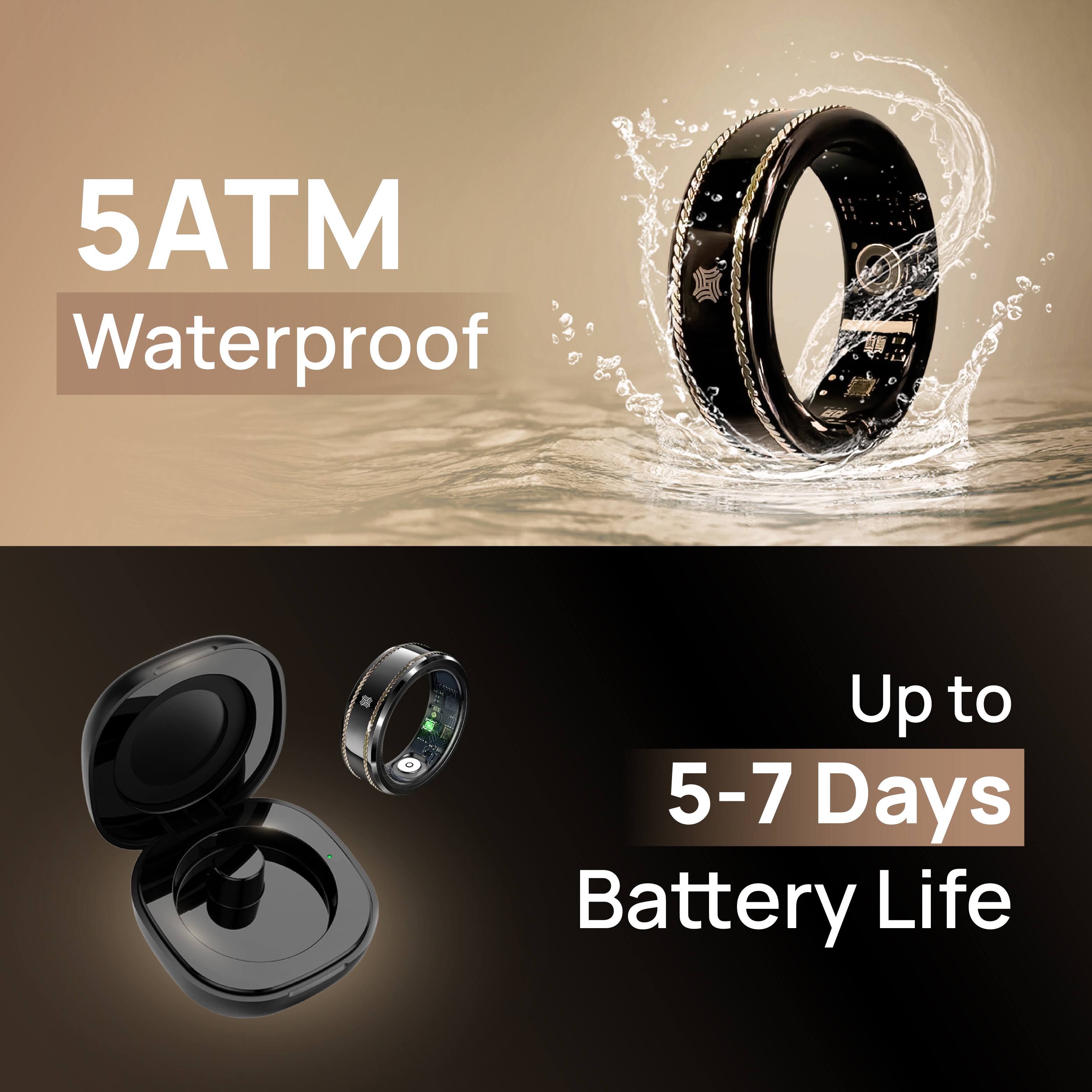 5ATM Waterproof  
Up to 5-7 Days Battery Life