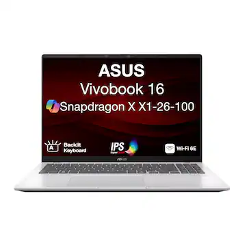 ASUS Vivobook 16 Laptop 16.0 WUXGA Display (Snapdragon X X1 26 100 ASUS Vivobook 16 Laptop 16.0 WUXGA Display (Snapdragon X X1 26 100