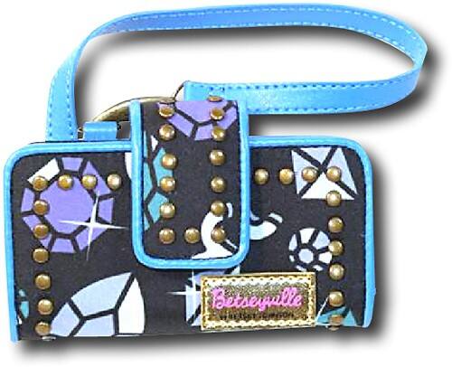 Front Standard. Betseyville - Bling Bling Case for Most Small Cell Phones - Black/Blue.