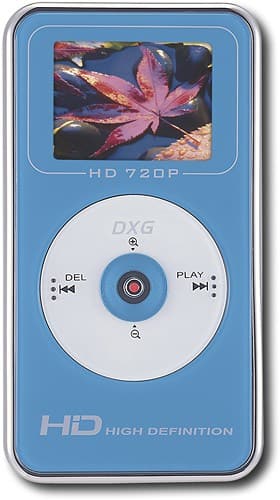 Front Standard. DXG - High-Definition Digital Camcorder with 32MB Flash Memory - Blue.