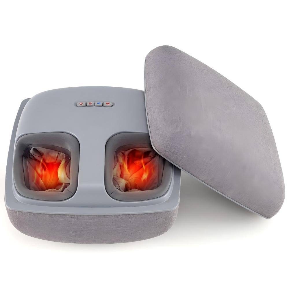 HONGGE - Shiatsu Foot Massager with 3-Level Deep Kneading and Air Compression - Gray