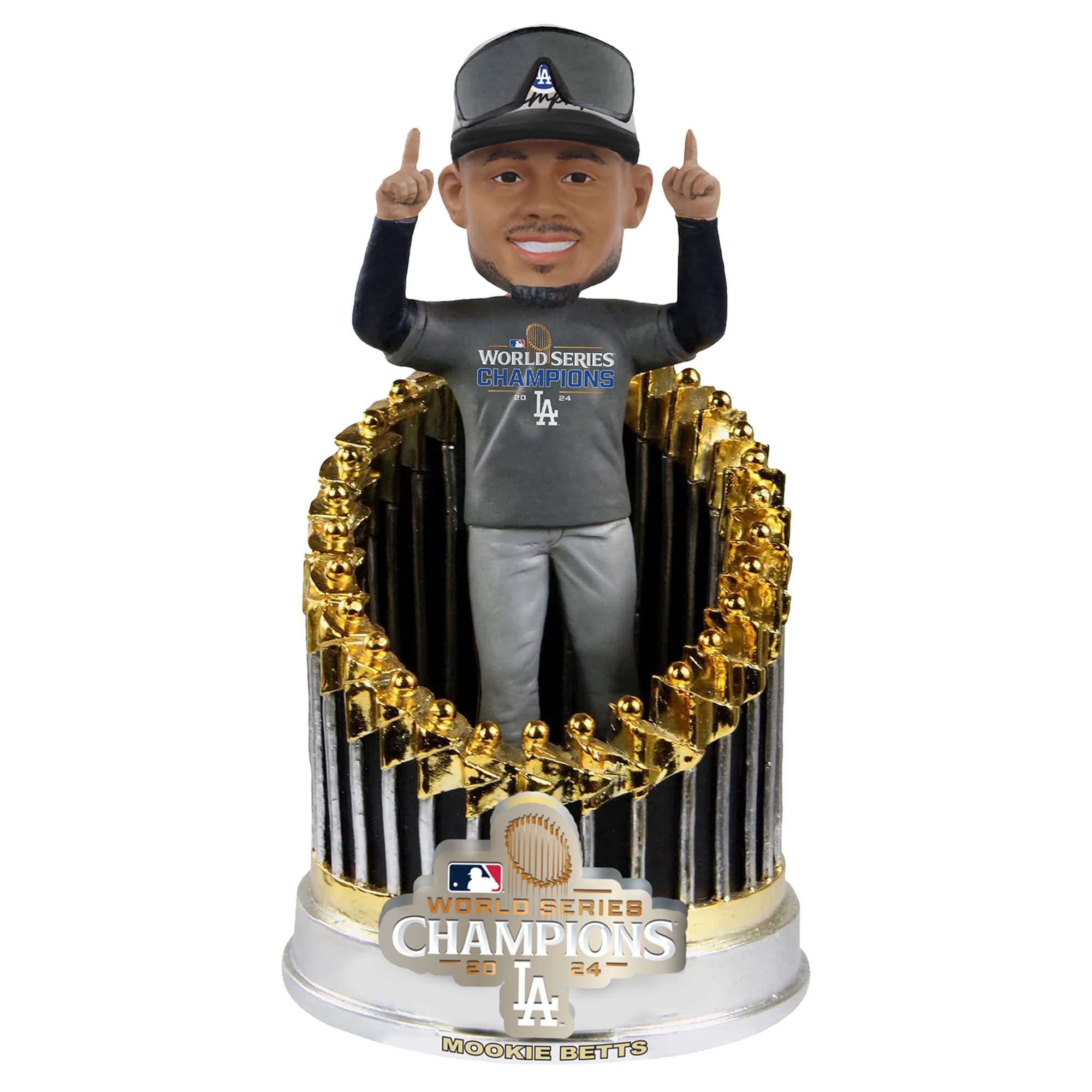 Mookie Betts Los Angeles Dodgers 2024 World Series Champions 8" Exclusive Player In Trophy Bobblehead