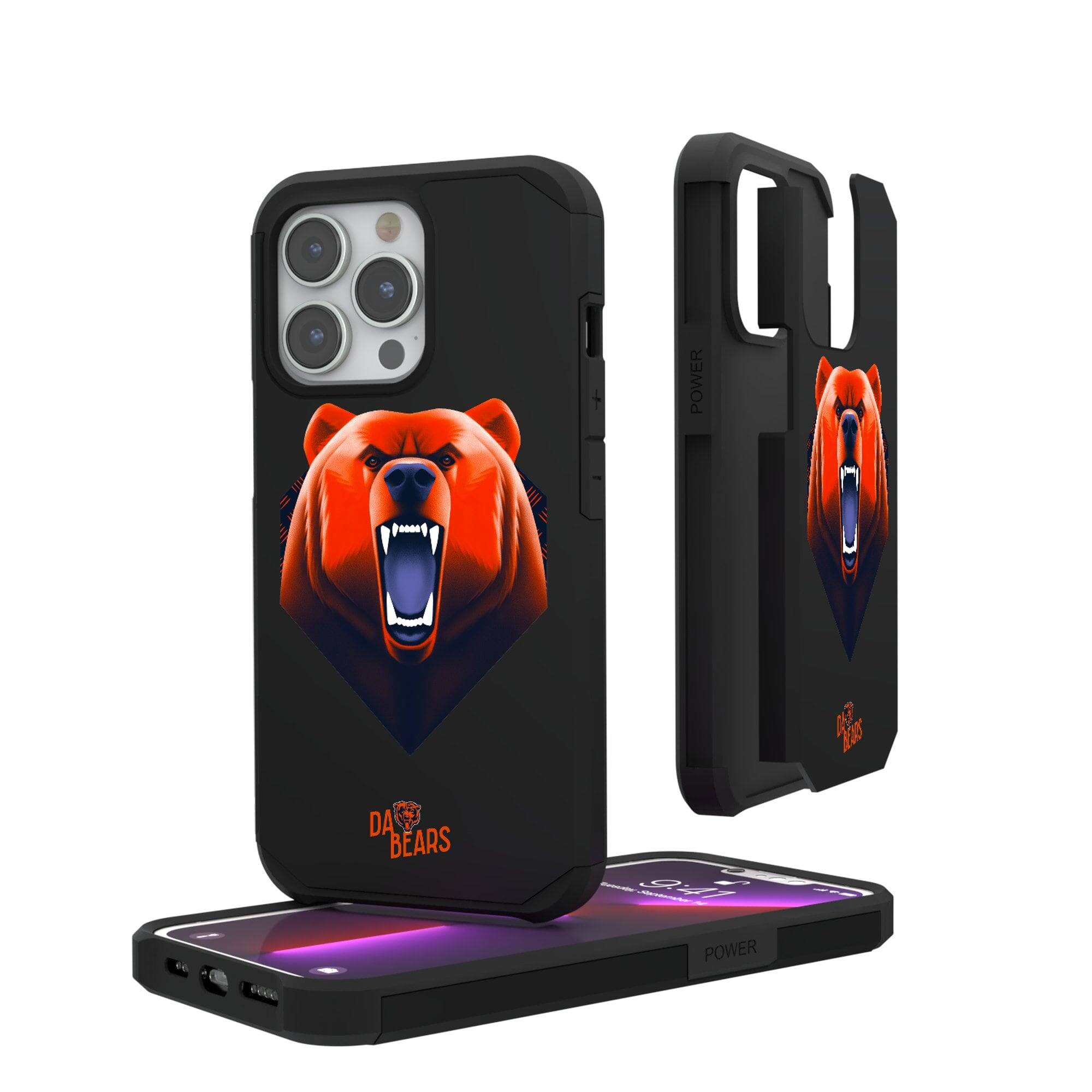 Keyscaper - NFL - Chicago Bears iPhone Rugged Case - 14 Pro Max - Black