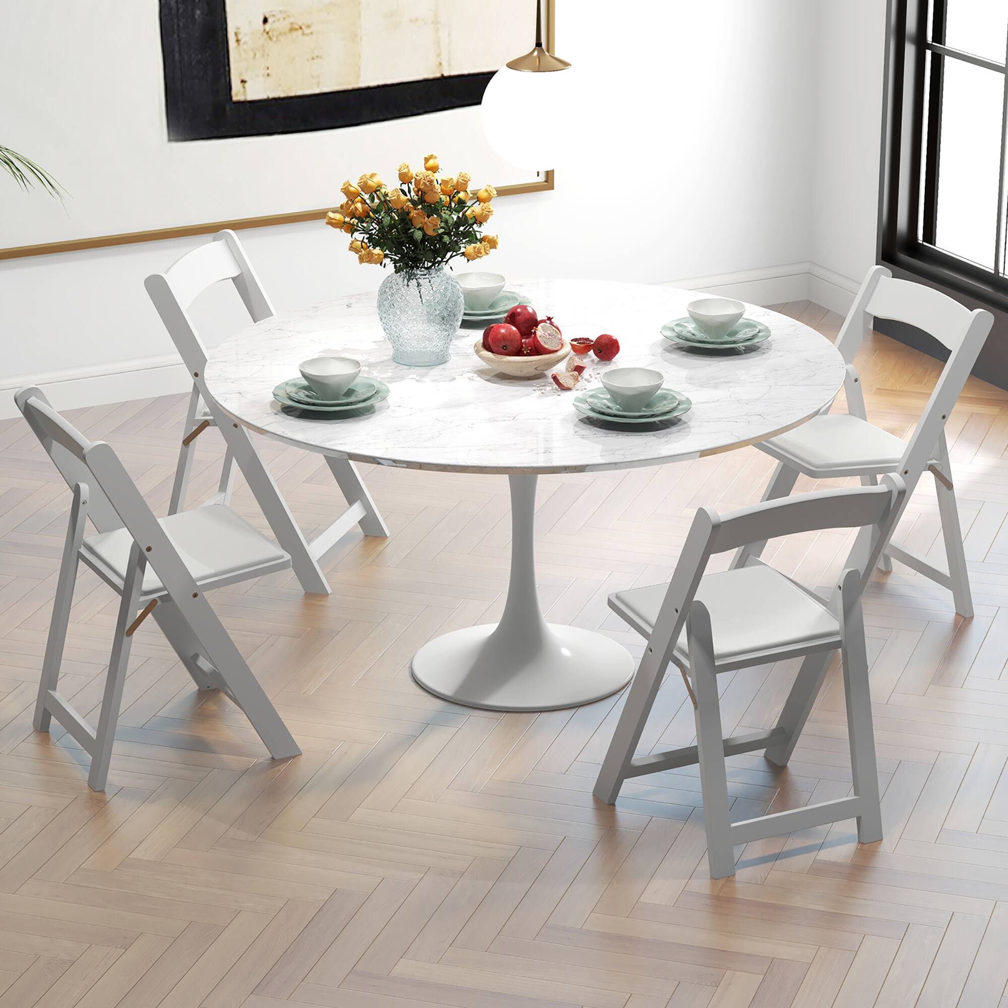 Alt View 4. Gymax - Gymax Set of 20 Dining Chairs w/ Rubber Wood Legs & Padded Seat for Home Office Events White - White.