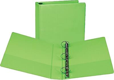 Alt View 1. Samsill - Earth's Choice Plant-Based Durable 2" View Binders, 3-Ring ,Made in USA Green, 2/Pack - Lime.