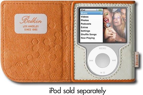 Best Belkin Leather Case for 3rd-Generation iPod® nano Persimmon/Bone F8Z206-OT