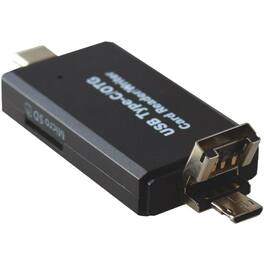 Sanoxy - 3-in-1 USB-C OTG Card Reader SD TF USB Adapter - Black