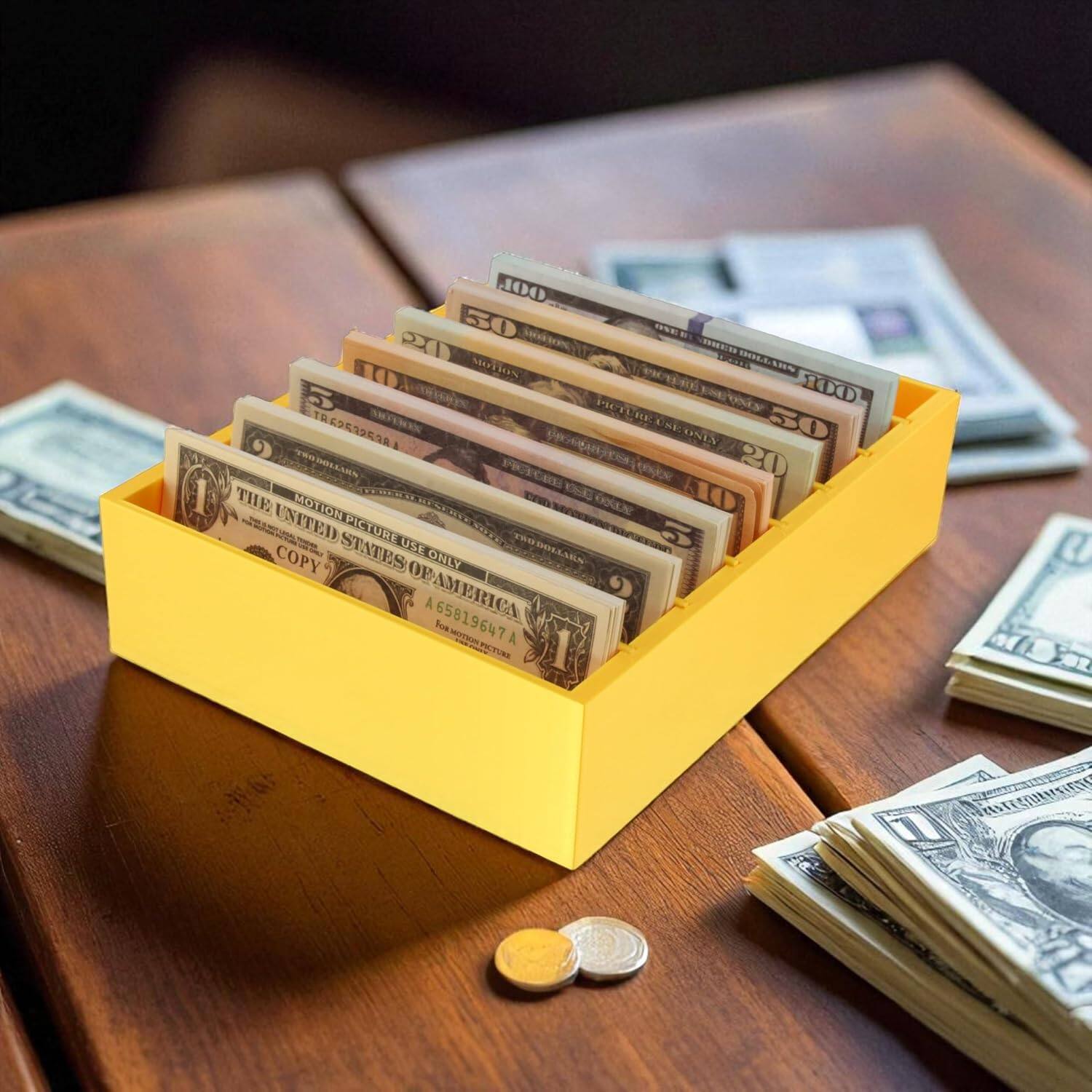 JuzToys Money Organizer for Cash 8 Compartment Money Holder, Cash ...