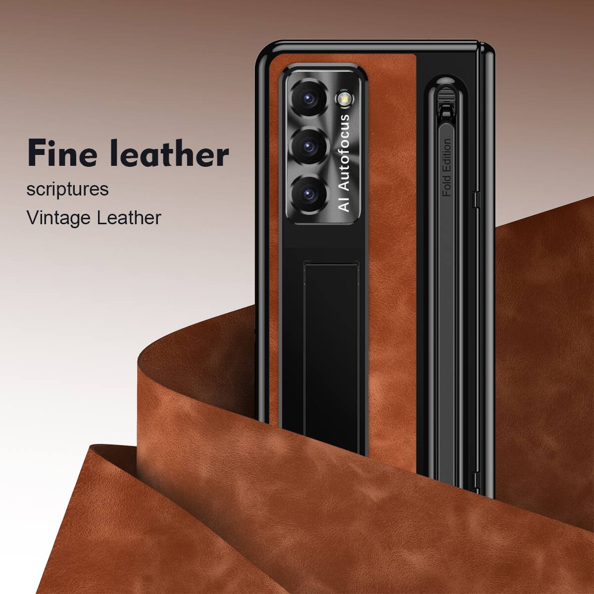 Fine leather  
scriptures  
Vintage Leather  

AI Autofocus  
Fold Edition
