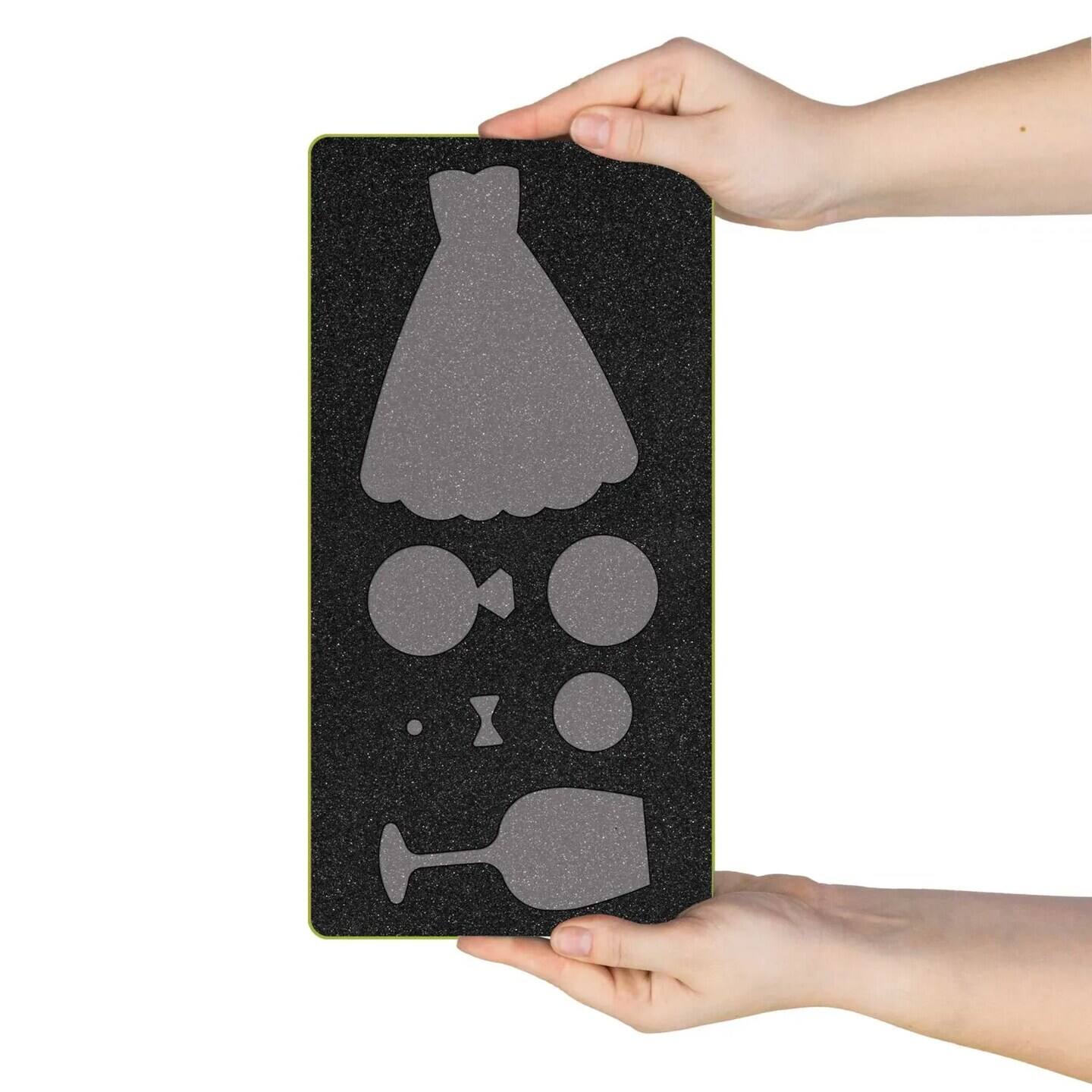 Back. AccuQuilt - Wedding Medley Die - Multicolor.