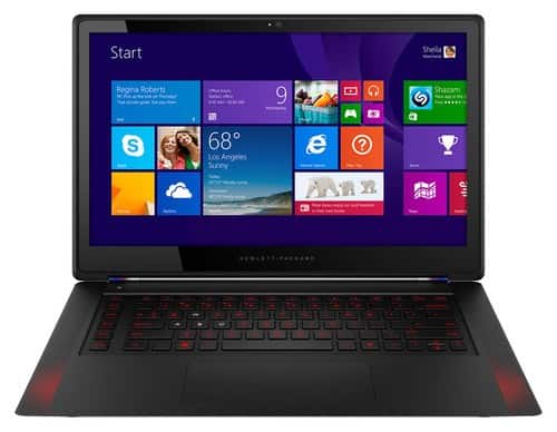 Front. HP - OMEN 15.6" Touch-Screen Laptop - Intel Core i7 - 16GB Memory - 512GB Solid State Drive - Black.