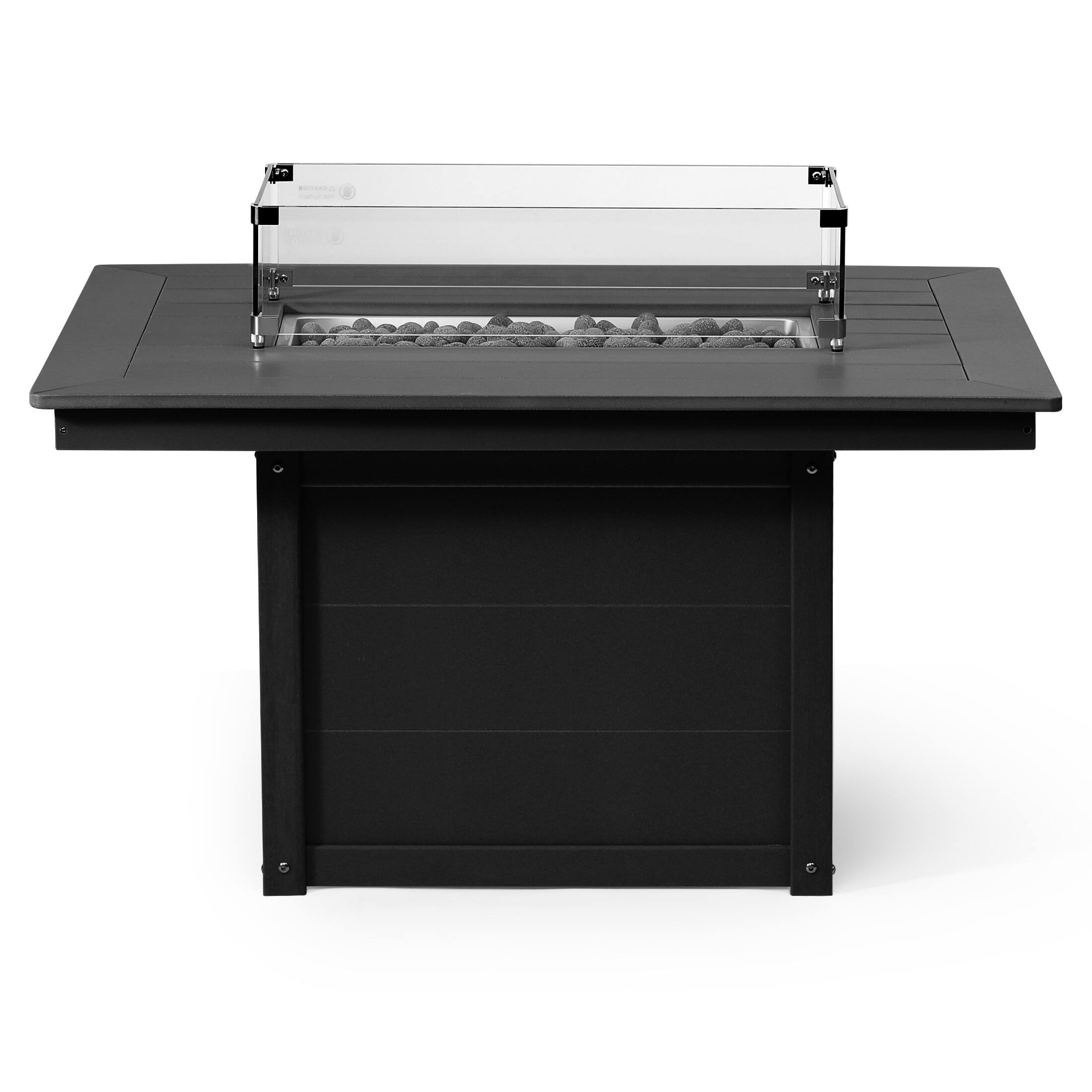 Back. WestinTrends - WestinTrends Helios 46" Modern Outdoor 55,000 BTU Patio Gas Propane Rectangle Deck Fire Pit Table - Black.