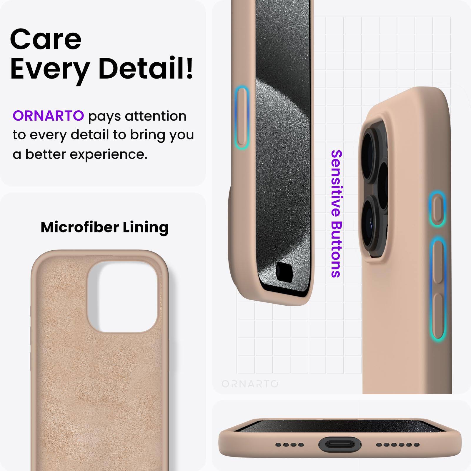 Care Every Detail! ORNARTO pays attention to every detail to bring you a better experience. Microfiber Lining Sensitive Buttons ORNARTO