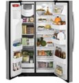 Alt View Zoom 13. GE - 25.4 Cu. Ft. Side-by-Side Refrigerator with Thru-the-Door Ice and Water - Stainless steel.