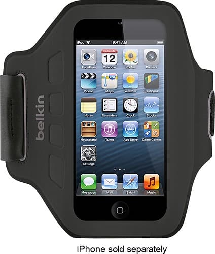 Angle Standard. Belkin - Ease-Fit Armband Case for Apple® iPod® touch 5th Generation - Black.