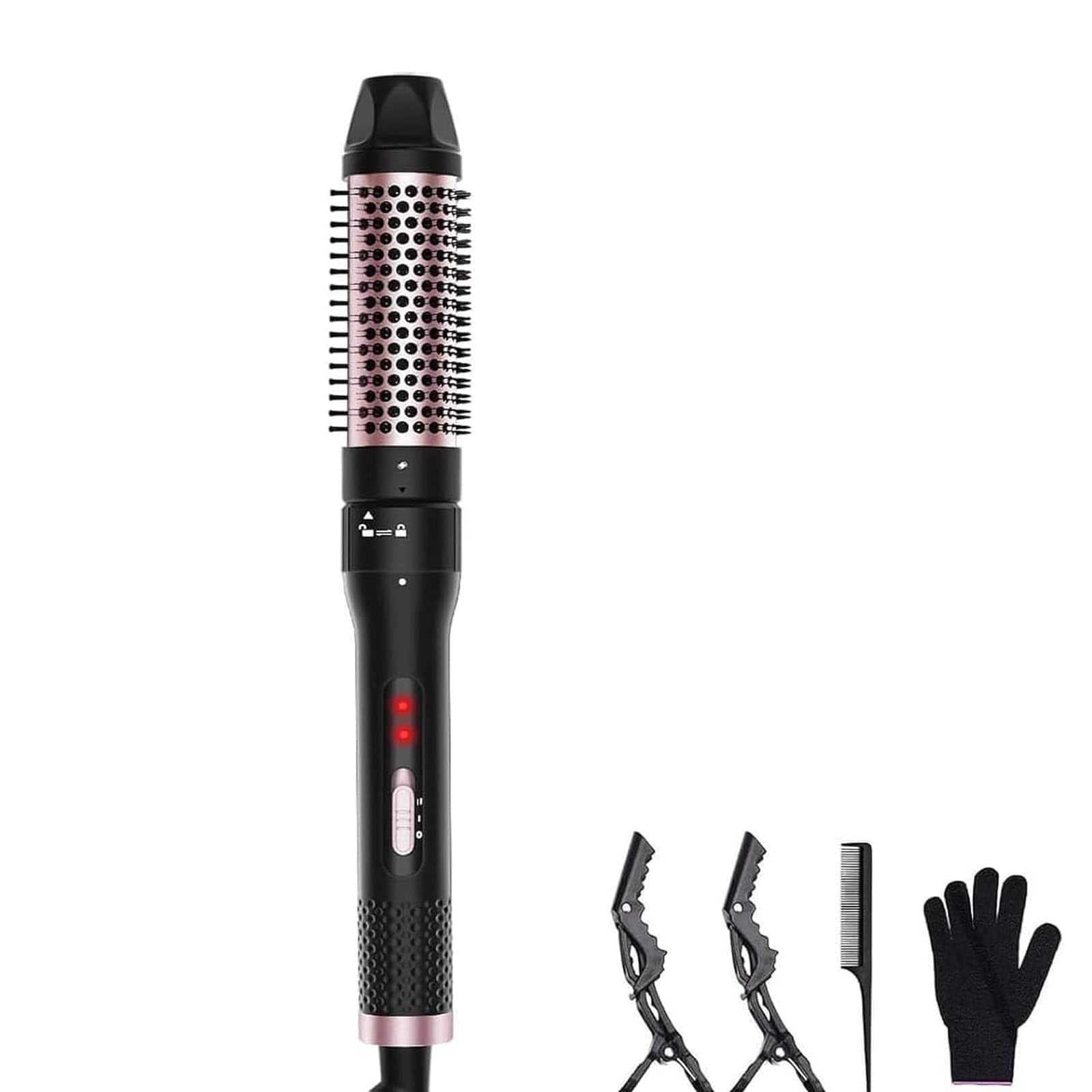 The Best Inks - 6 In 1 Wand Curling Iron 3 Set With Thermal Brush (1.5 ) And 5 Interchangeable Ceramic Curler (0.35 -1.25 ) - 1.5 Inch Curling Brush-B