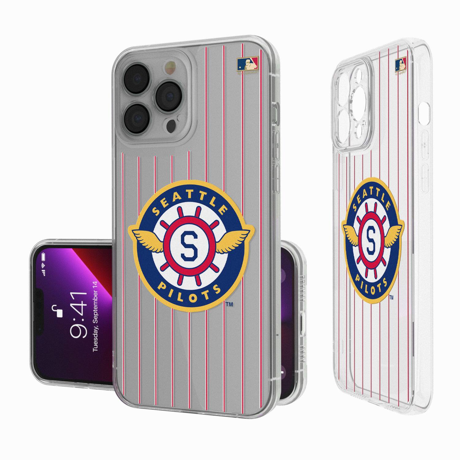 Keyscaper - Cooperstown Teams - Seattle Mariners - Seattle Pilots 1969 Cooperstown Pinstripe iPhone Clear Case - 13 Pro Max - Multicolor price history on PriceWatchPro