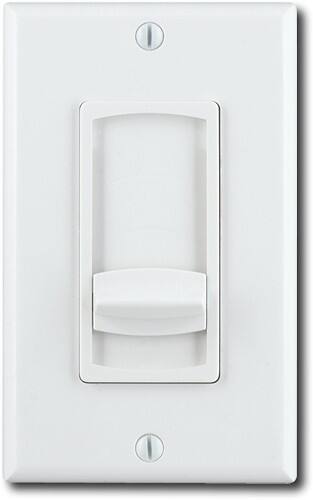 Front Standard. Moderno - In-Wall Speaker Volume Slider Control - White/Light Almond.