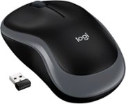 Front. Logitech - M185 Wireless Optical Ambidextrous Mouse - Swift Gray.