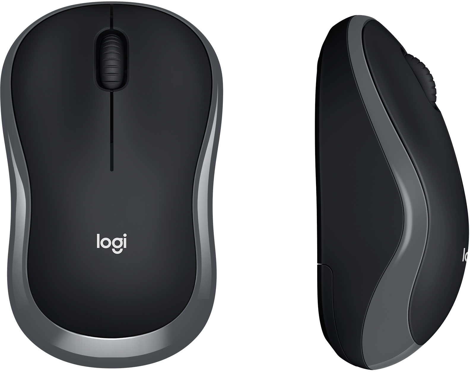 Logitech M185 Plug-and-Play Wireless Mouse Plus Comfort (Black)