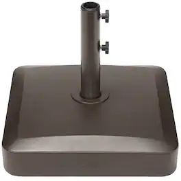 Best Choice Products - Fillable Plastic Patio Umbrella Base Stand, Pole Holder w/ Adjustment Knob, Asscher Design - Brown - Brown - Square