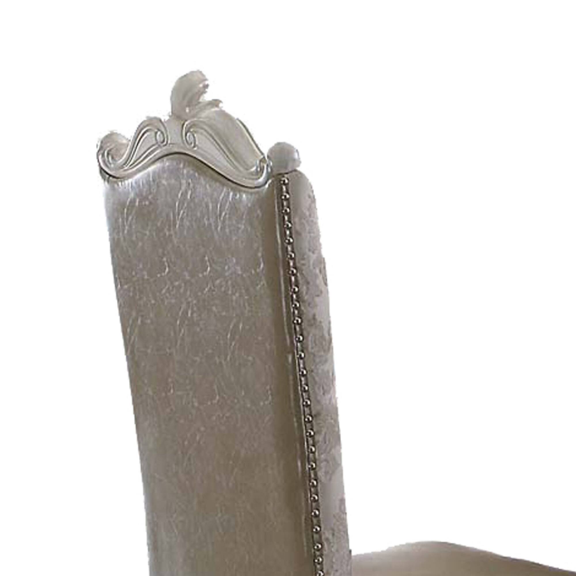 Alt View 2. Manhattan Lane - 27 Inch Wide Dining Side Chair, Faux Leather, Set of 2 - White.