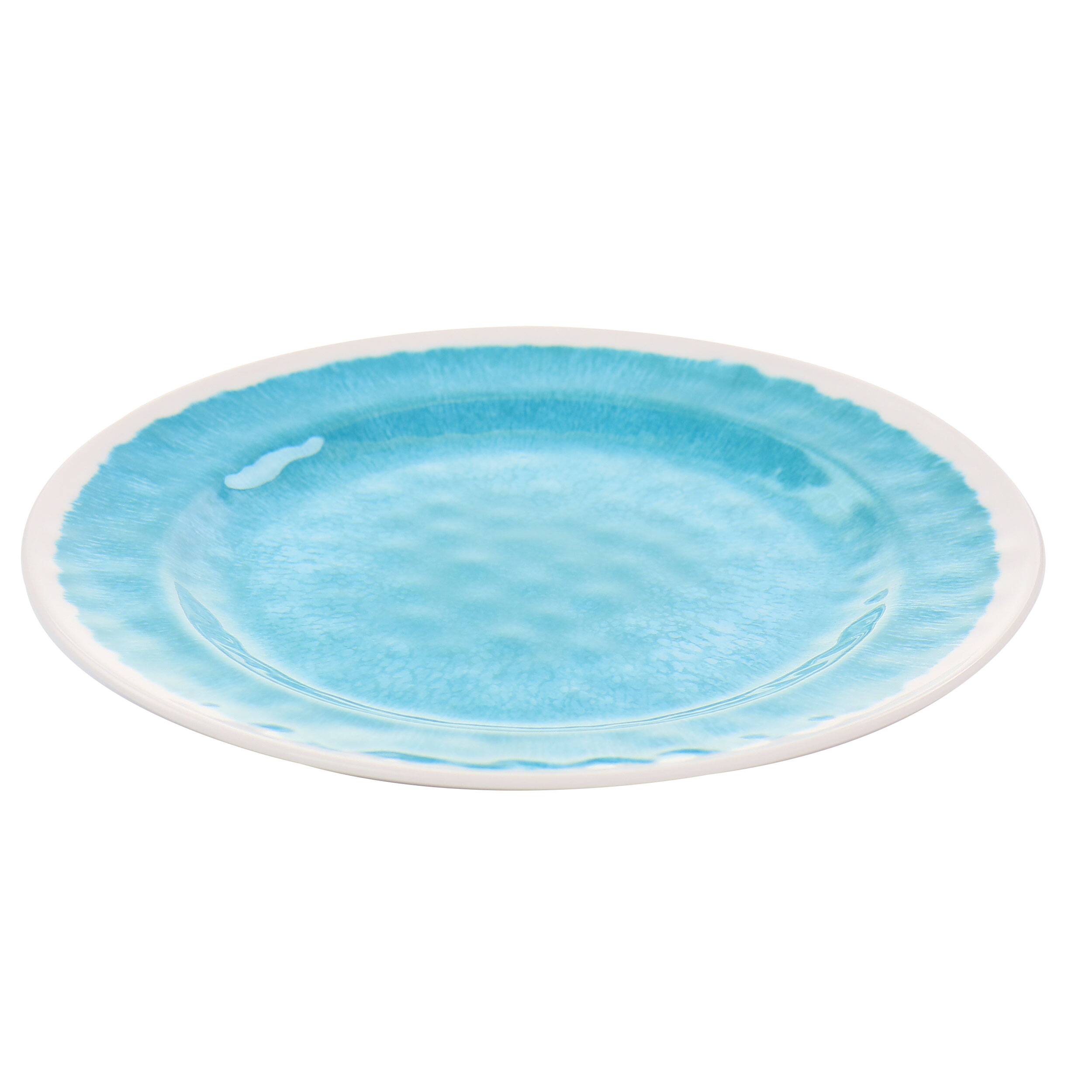 Alt View 1. Elama - Elama Telly 12 Piece Melamine Dinnerware Set in Teal - Blue.