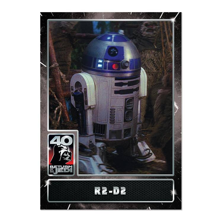 Star Wars ROTJ 40th Anniversary 2023 Topps Card #2 | R2-D2 - Black