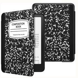 Kitcheniva - Premium Slim Case for Kindle Paperwhite 12th Gen 2024 With Auto Wake Sleep Black White - Black and White