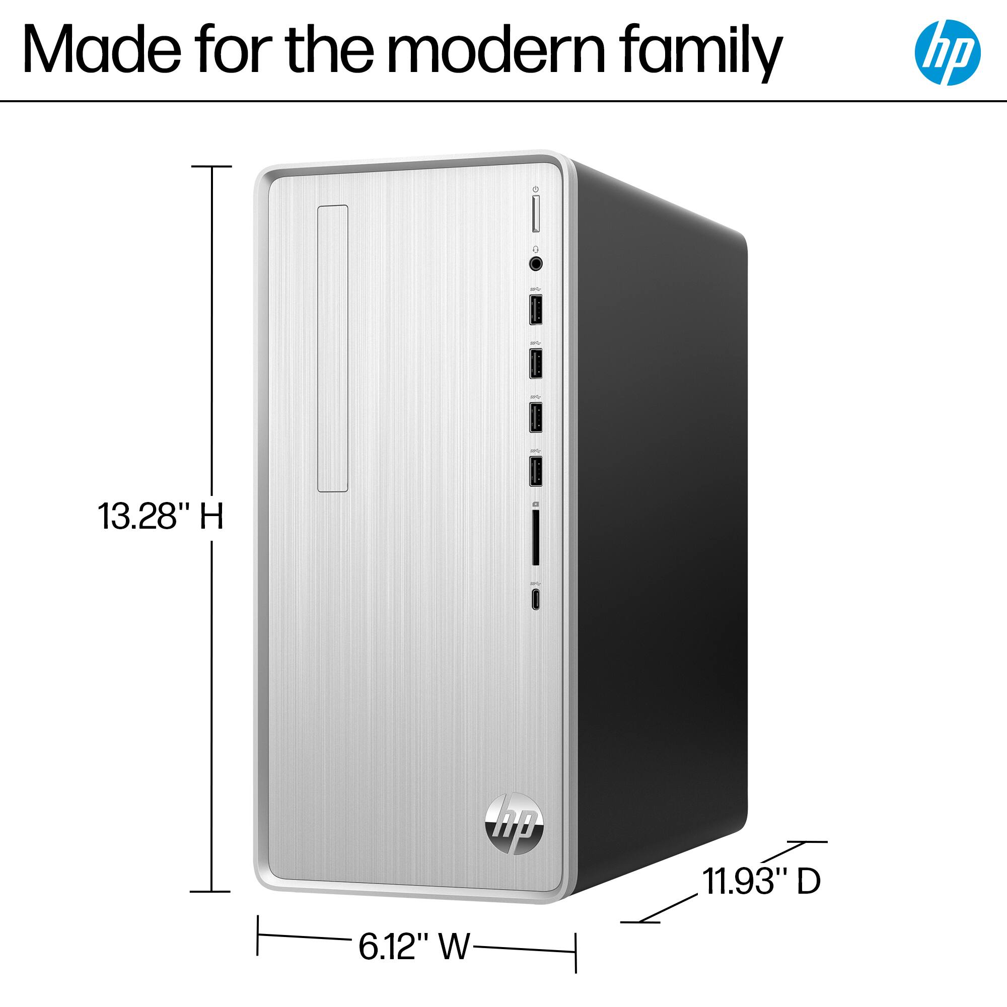 Made for the modern family, the HP 13.28" H x 11.93" D x 6.12" W computer is designed to meet the needs of contemporary families.