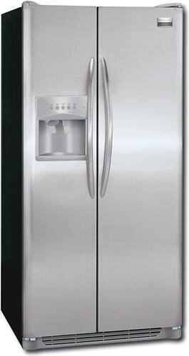 Angle Standard. Frigidaire - 26.0 Cu. Ft. Side-by-Side Refrigerator with Thru-the-Door Ice and Water - Stainless-Steel.