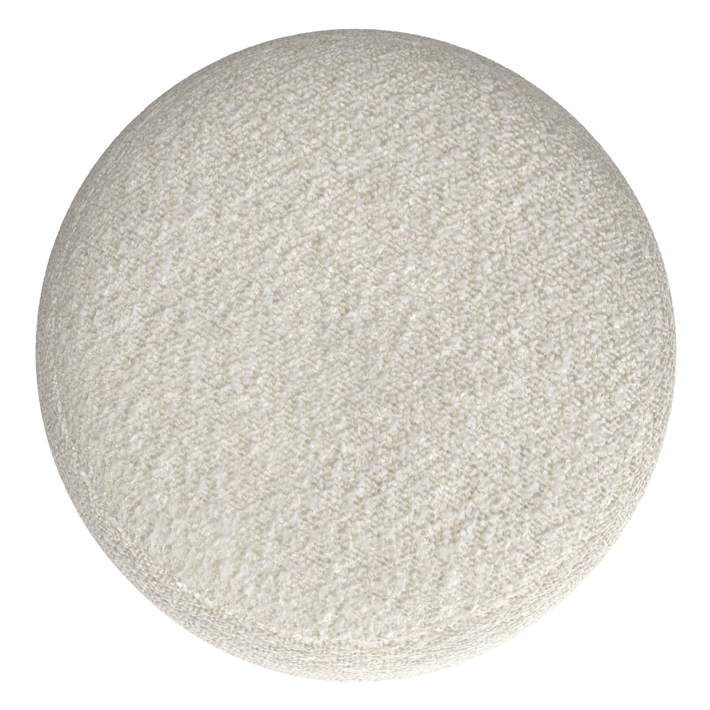 Alt View 1. Simpli Home - Chantal Round Pouf - White.