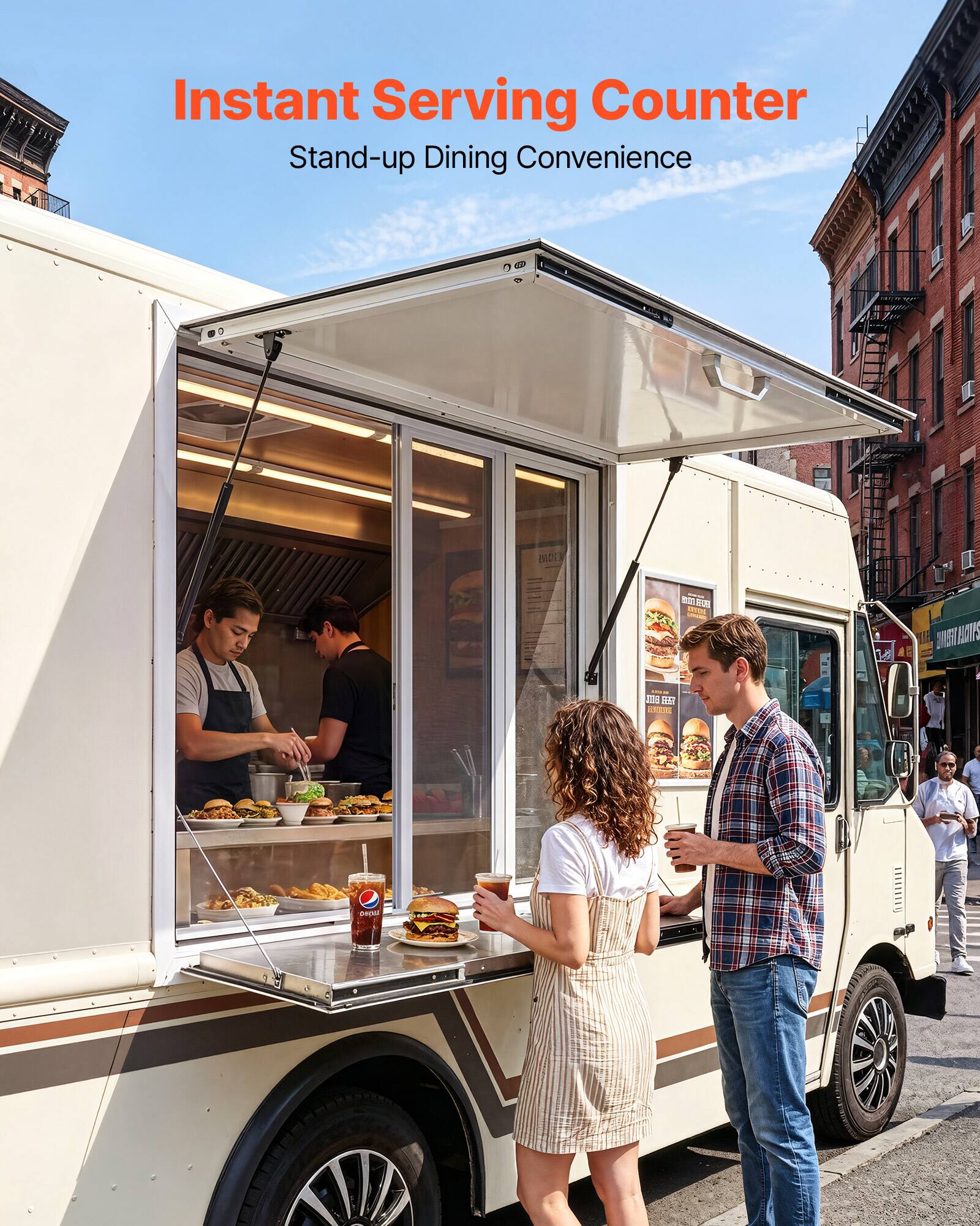 Instant Serving Counter  
Stand-up Dining Convenience