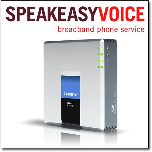 Best Buy: Linksys Speakeasy Voice Phone Adapter with Router SPA2102-BU