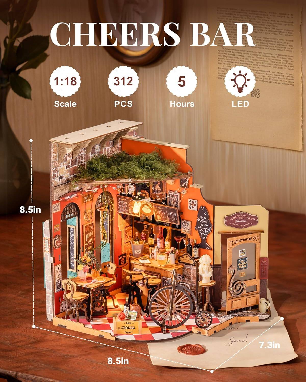 CHEERS BAR

1:18 Scale  
312 PCS  
5 Hours  
LED

8.5in  
7.3in