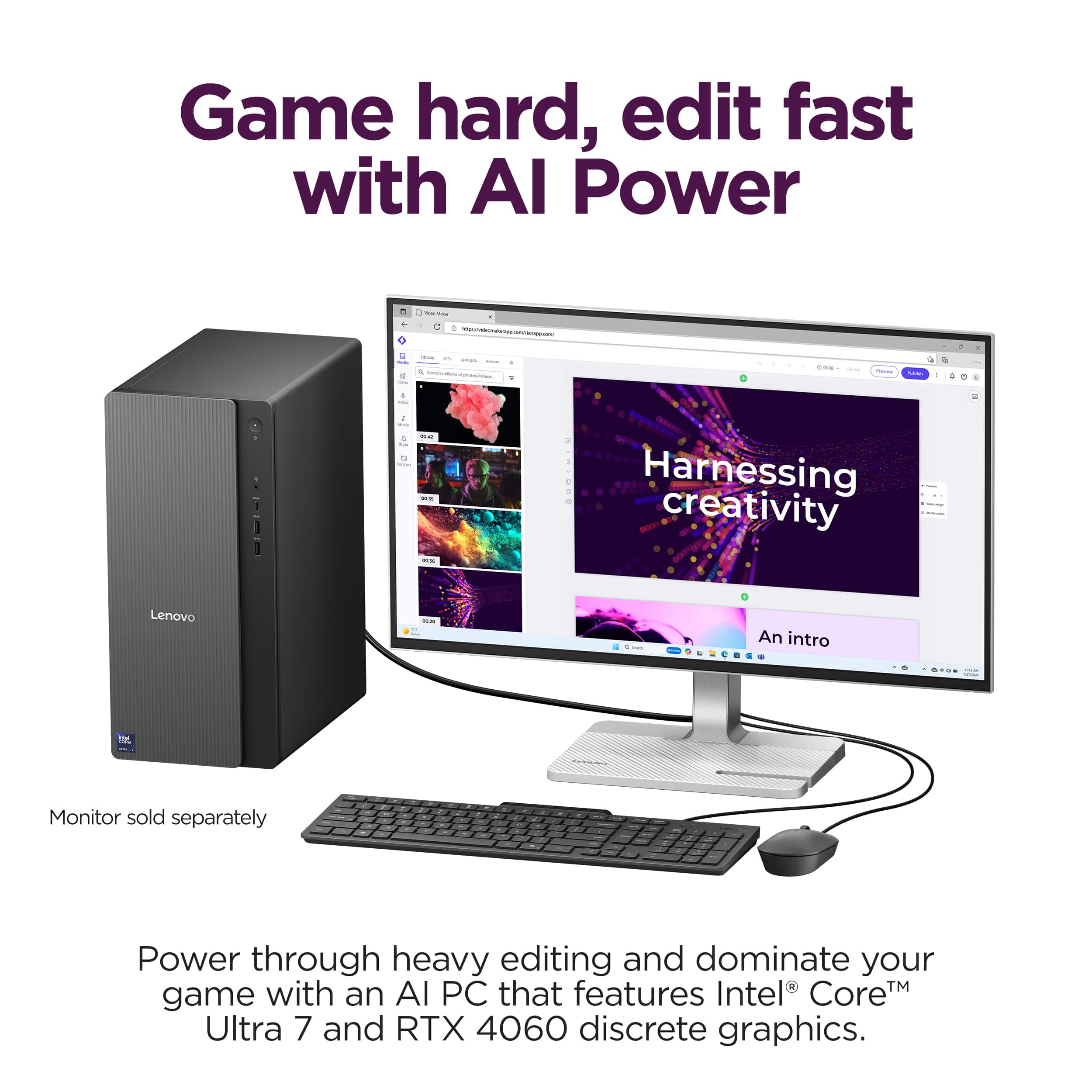 Lenovo IdeaCentre Tower 17 Desktop Intel Core Ultra 7 265F