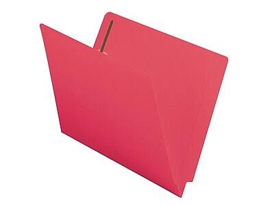 Alt View 1. Smead - End Tab Classification Folders, Shelf-Master Reinforced Straight-Cut Tab, Letter Size, Red, 50/Box  - Red.