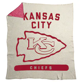 Logo Brands - Kansas City Chiefs 50" x 60" Luxe Dreams Throw Blanket - Oatmeal