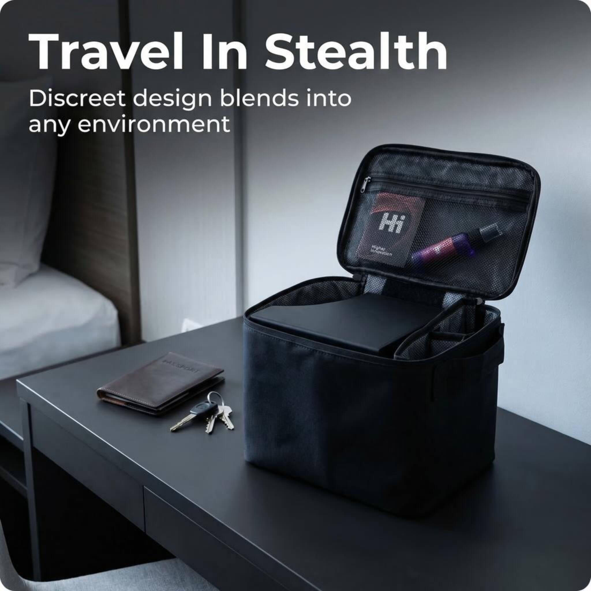 Travel In Stealth  
Discreet design blends into any environment