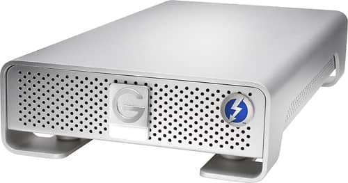 G-DRIVE - G-Tech 4TB External Thunderbolt/USB 3.0 Hard Drive - Silver - Angle